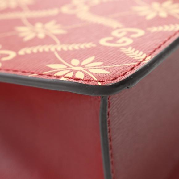 Gucci Sherry Sylvie Bag Red GG Leather Shoulder Multicolor - Picture 5 of 7